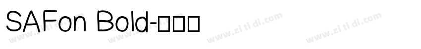 SAFon Bold字体转换
